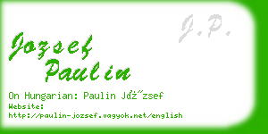 jozsef paulin business card